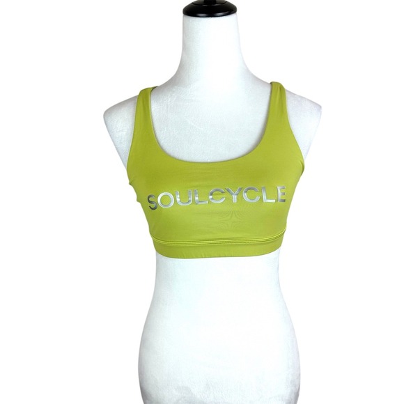 NWOT Lululemon SoulCycle Sports‎ Bra Crisscross Straps Athletic Top Chartreuse - Picture 2 of 9